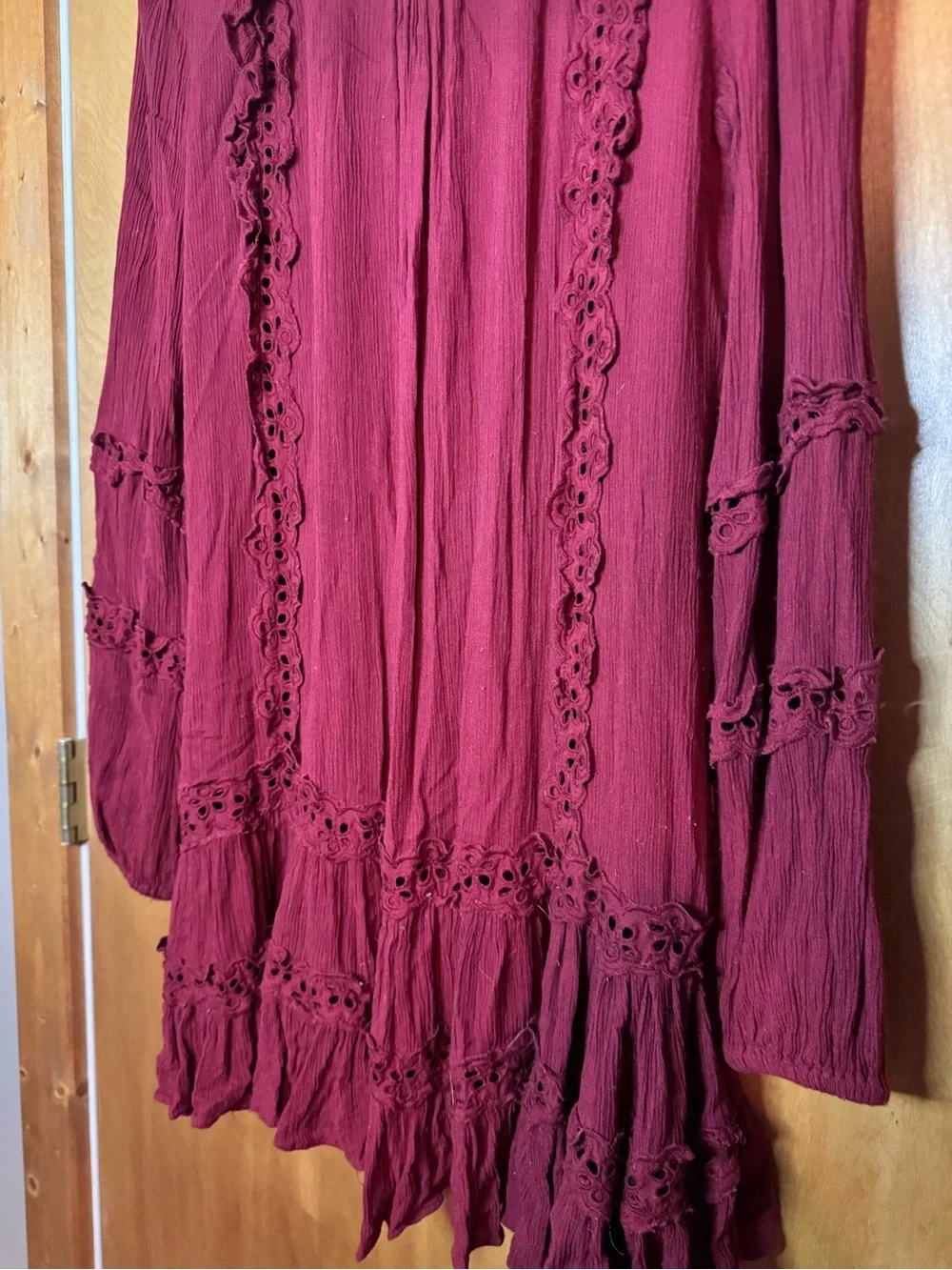 Free People Snow Angel Ruffled Dress